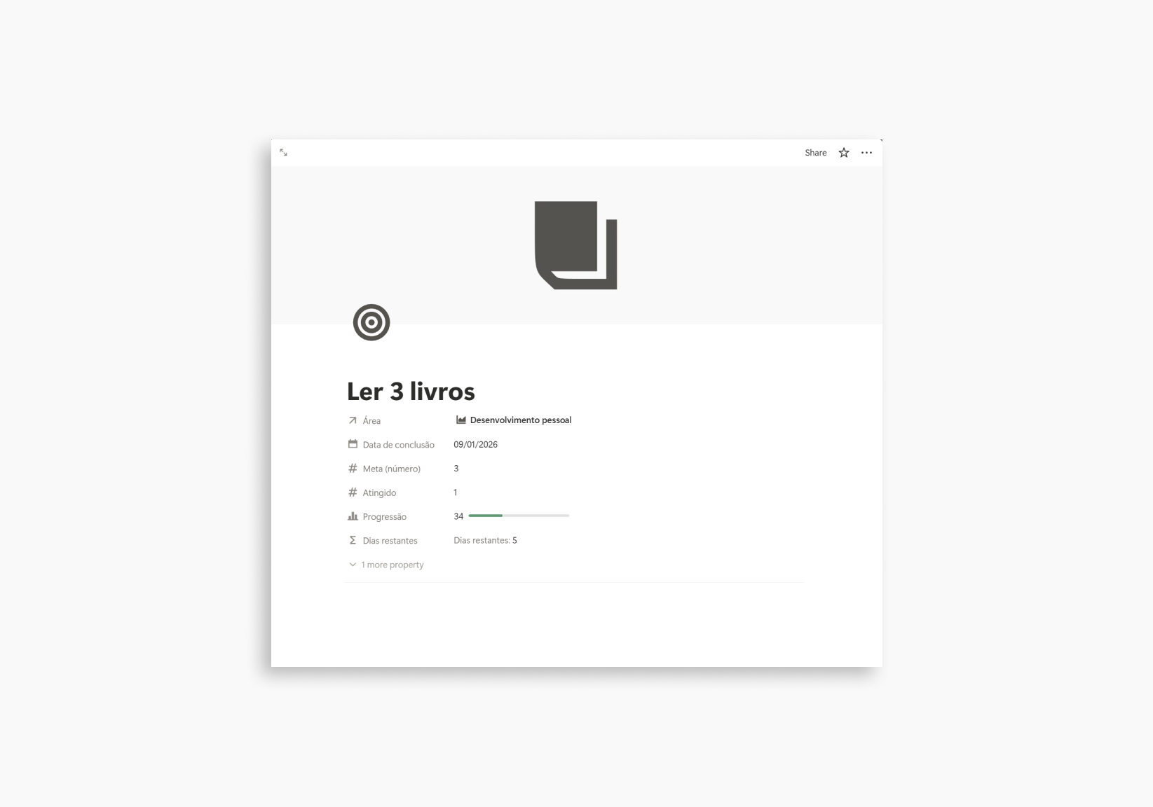 TRACKER DE METAS - NOTION