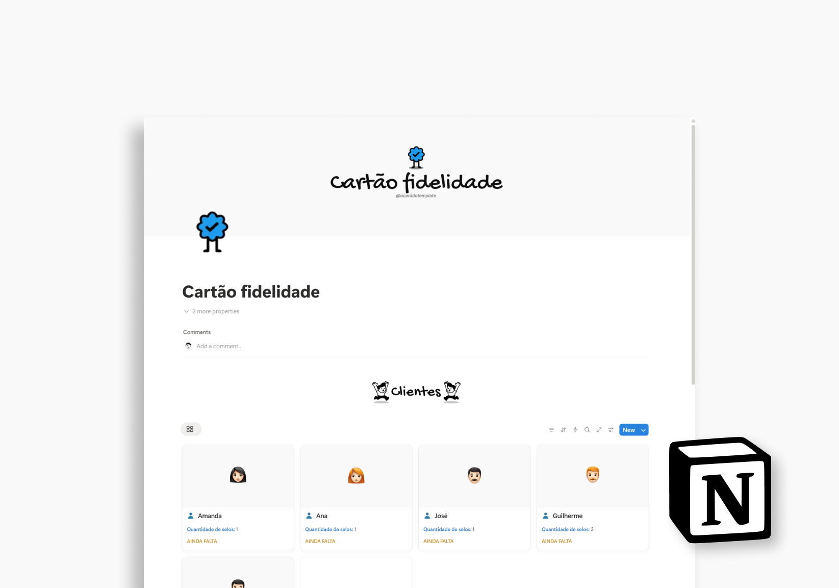 CARTÃO FIDELIDADE - NOTION